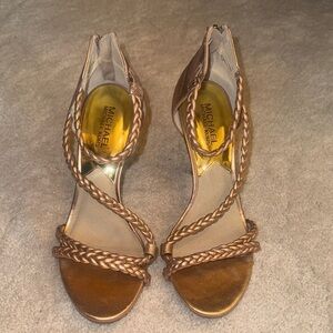 Michael Kors Rose Gold  Braided Heels
